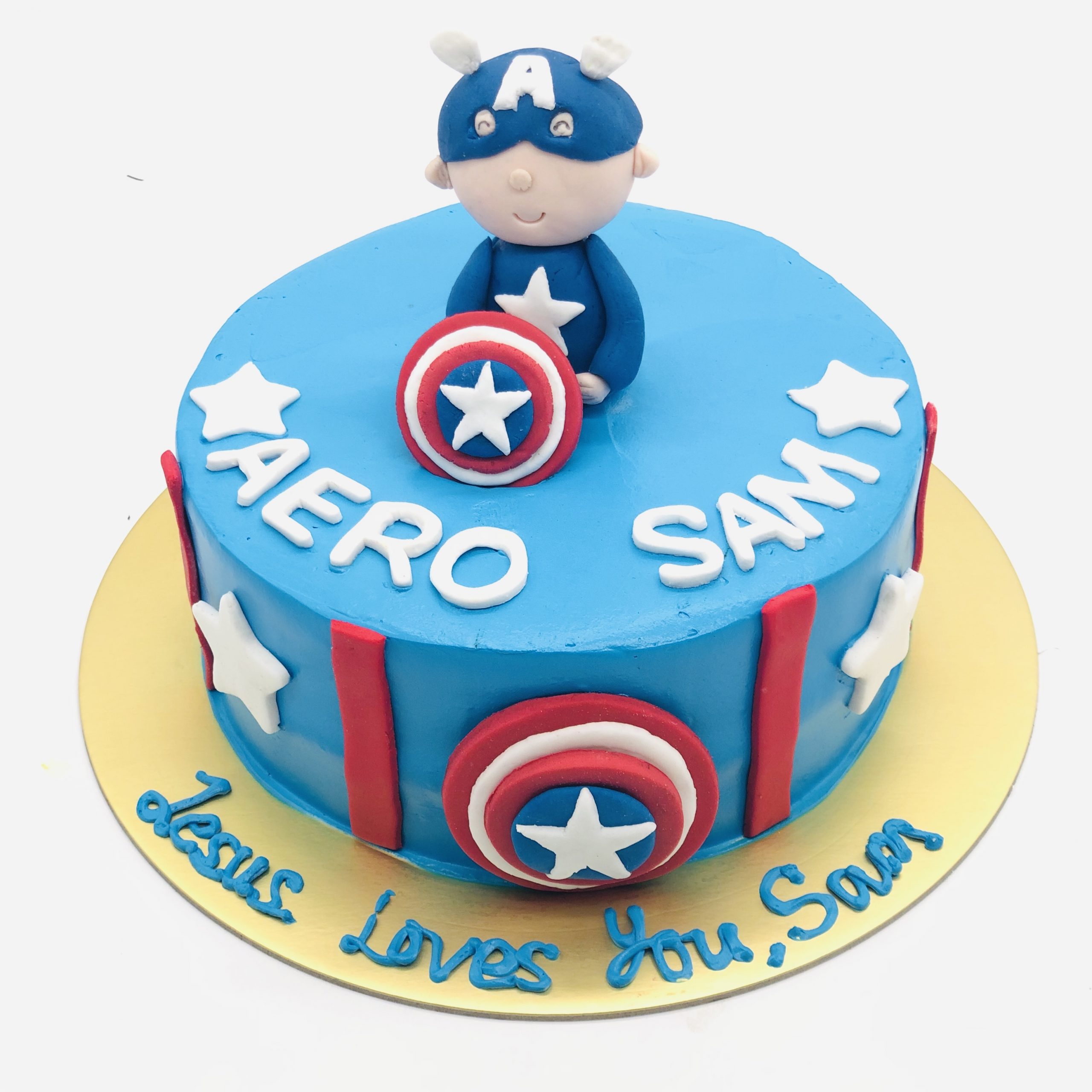 Captain America Cake and Cookies - Decorated Cake by - CakesDecor