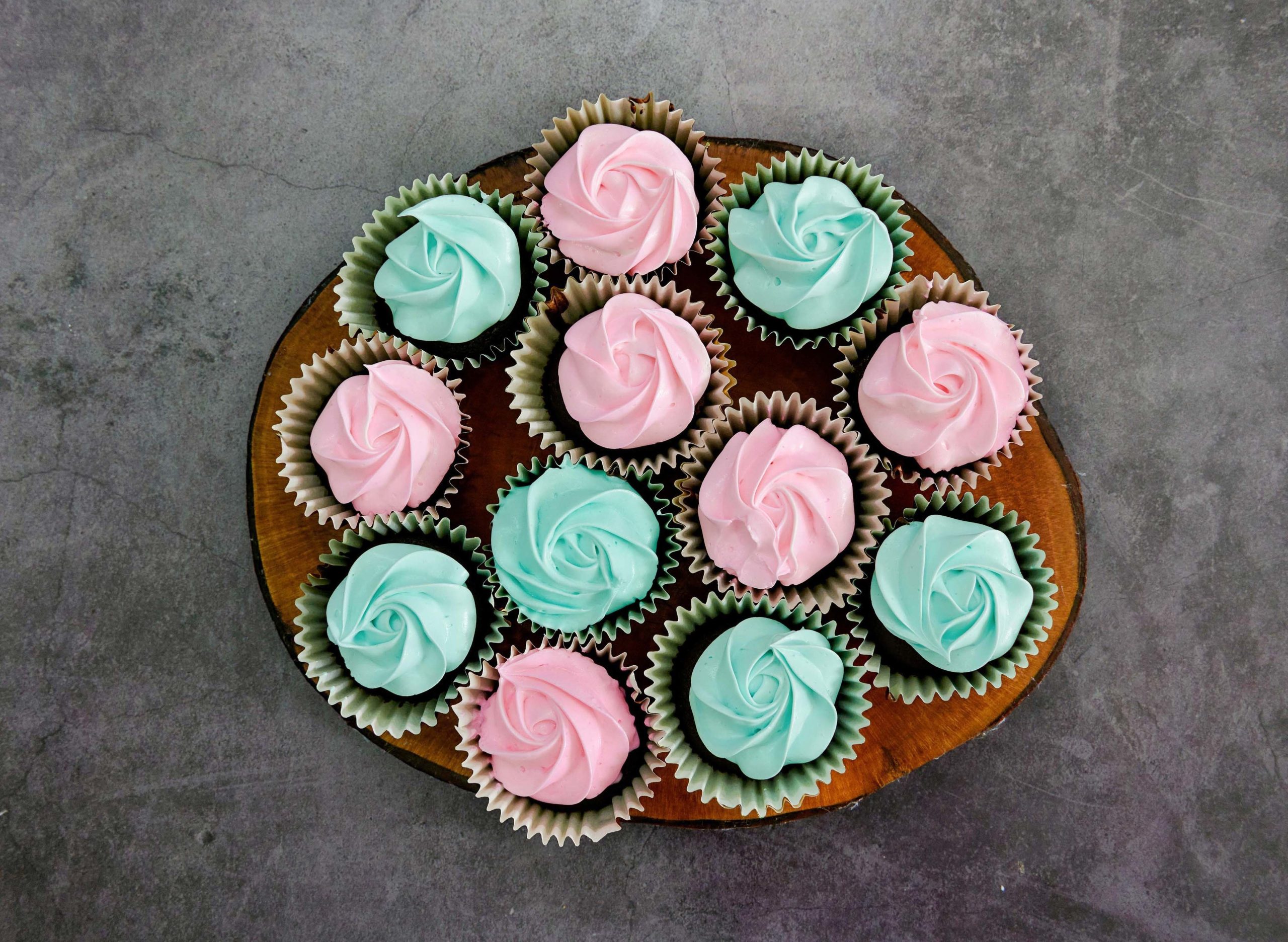 Pastel Color Cupcakes