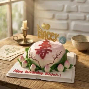 3D Longevity Peach Money Pulling Cake