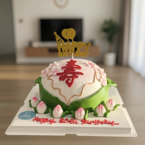 3D Longevity Peach Money Pulling Cake