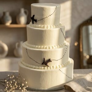 Travel Theme Wedding Cake