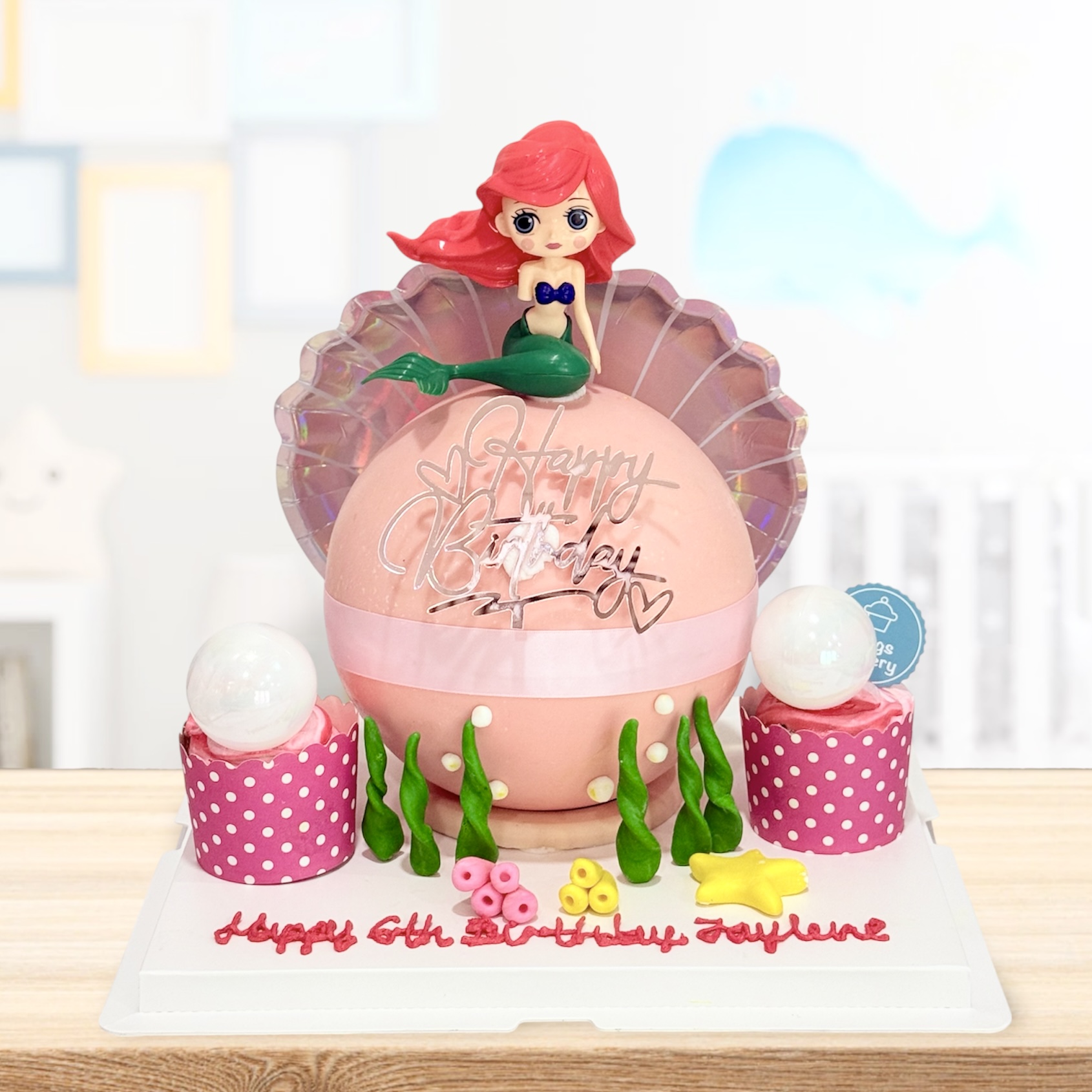 Mermaid Ariel Theme Pinata Knock Knock / Bombshell Cake