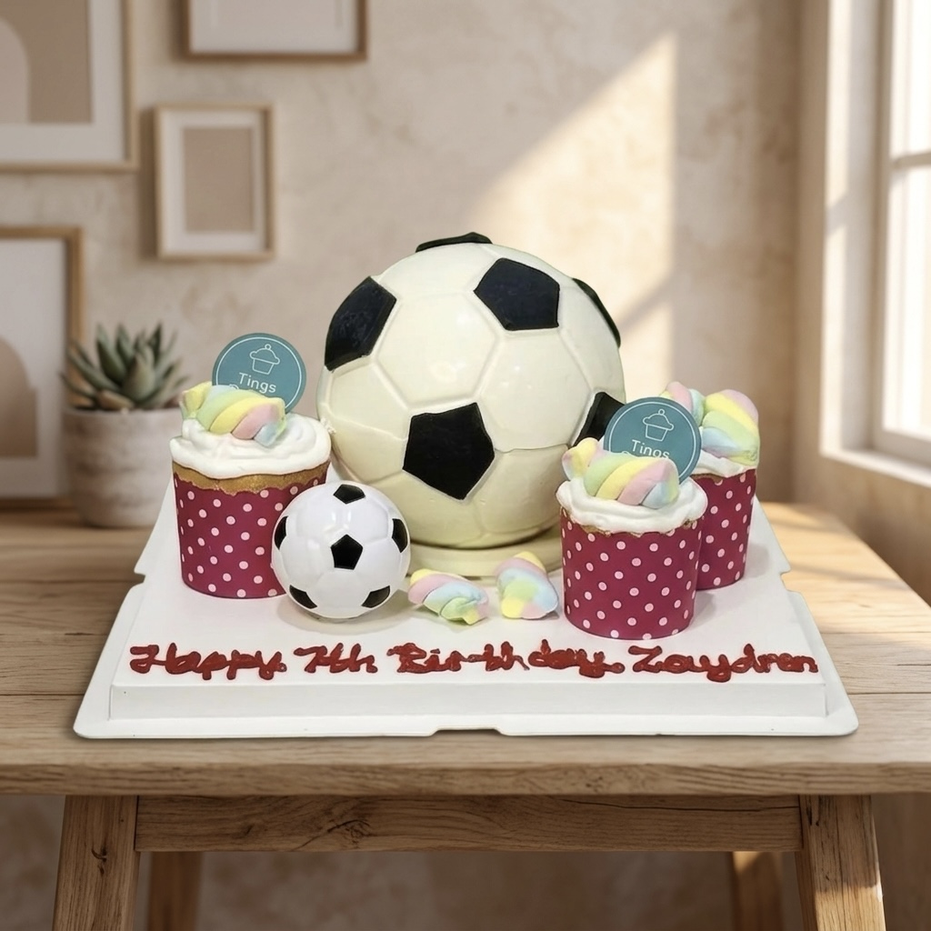Soccer / Football Theme Pinata Knock Knock / Bombshell Cake