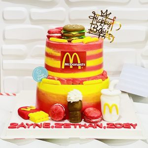 McD Fast Food Theme Cake