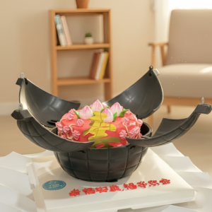 Explosion Bomb Red Peach Longevity Theme Cake