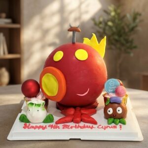 Plant vs Zombies Fire Peashooter Theme Pinata Knock Knock / Bombshell Cake