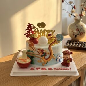 Dragon Prosperity Theme Money Pulling Cake