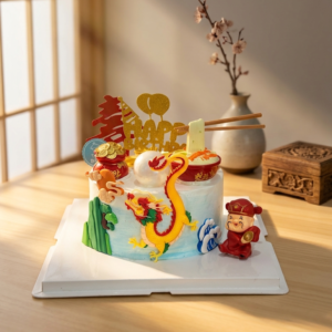 Dragon Prosperity Theme Money Pulling Cake