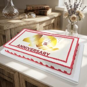 Company / Corporate Anniversary Cake With Logo