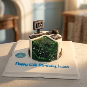 Computer & IT Motherboard Theme Cake