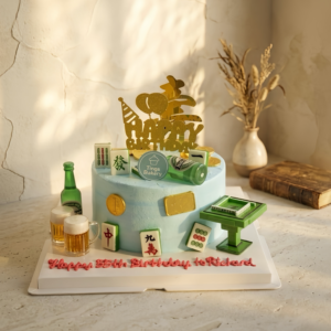 Mahjong & Beer Theme Money Pulling Cake