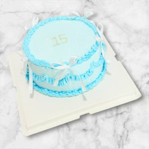 Blue Vintage / Retro Theme Cake