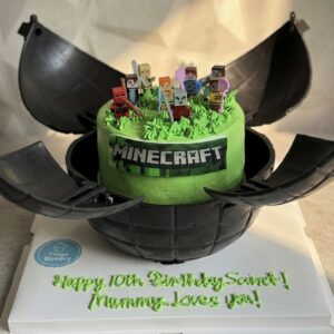 Explosion Bomb Minecraft Theme Cake
