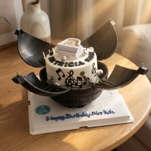 Explosion Bomb Piano & Music Theme Cake