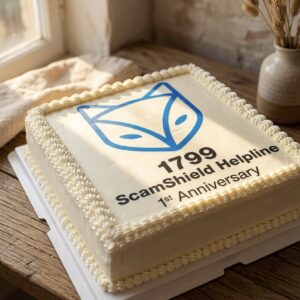 Company / Corporate Anniversary Square Cake With Logo