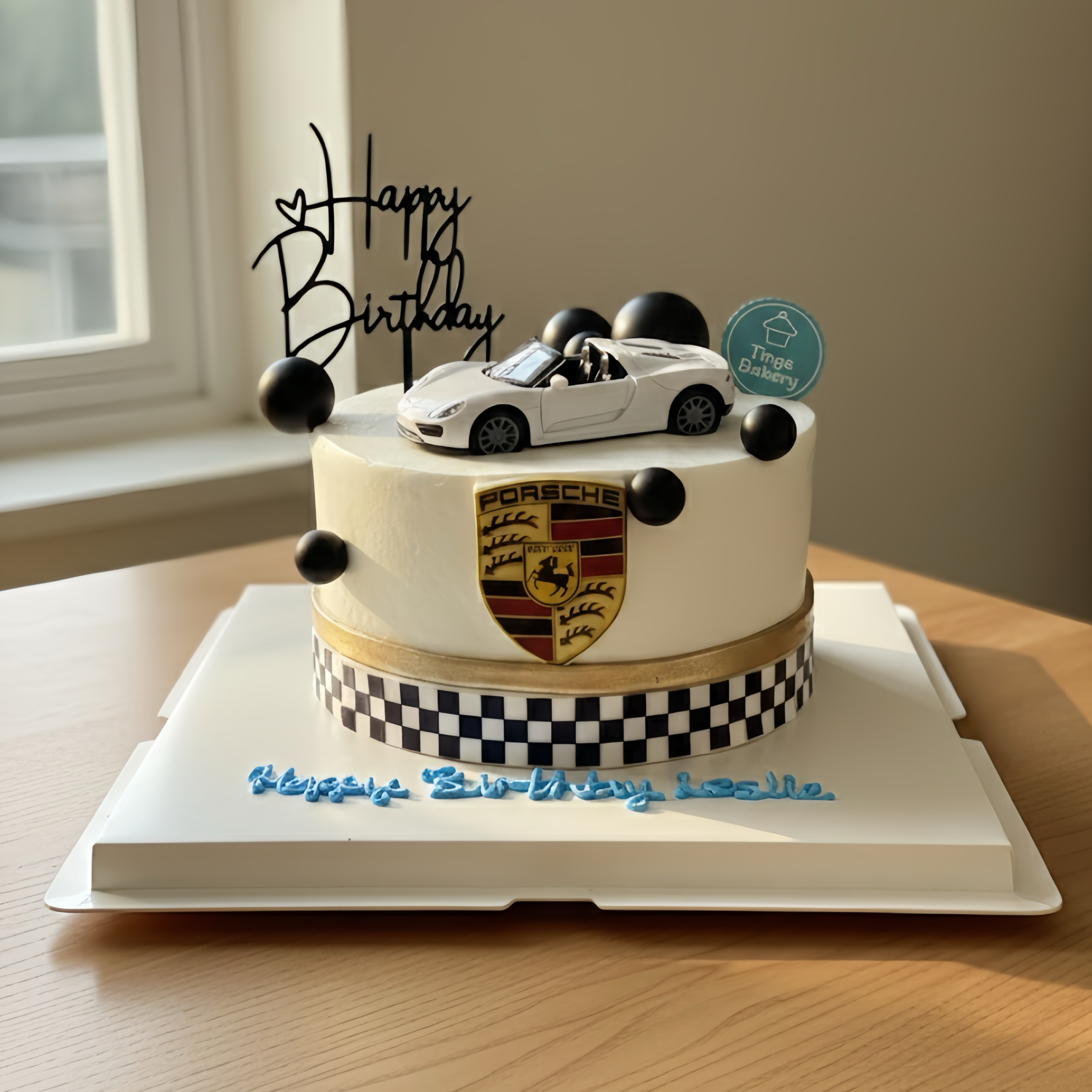 Porsche Car Theme Cake