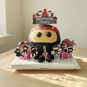 Black Ninja Pinata Knock Knock / Bombshell Cake