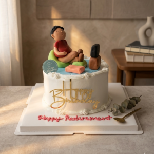 Retirement Cake With Sofa & TV
