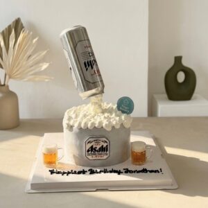 Asahi Beer Gravity Defying Cake