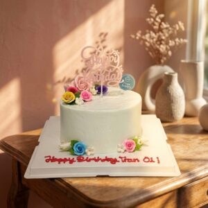 Elegant Flower Theme Money Pulling Cake