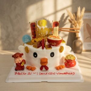 Chicken Theme Money Pulling Cake